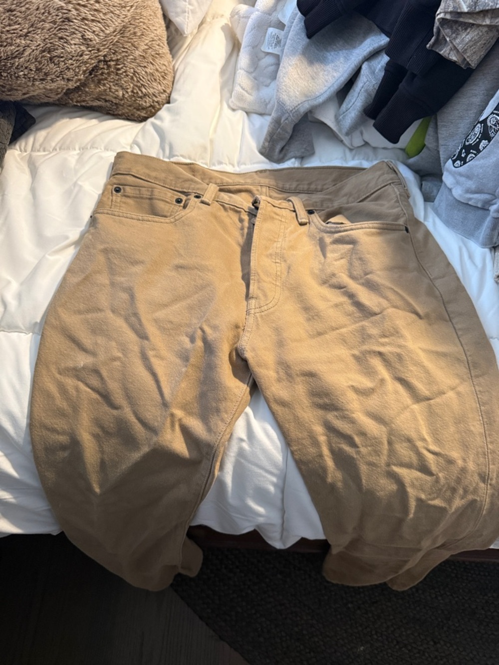 Levi's Men's Khaki jeans 501 - Light Tan